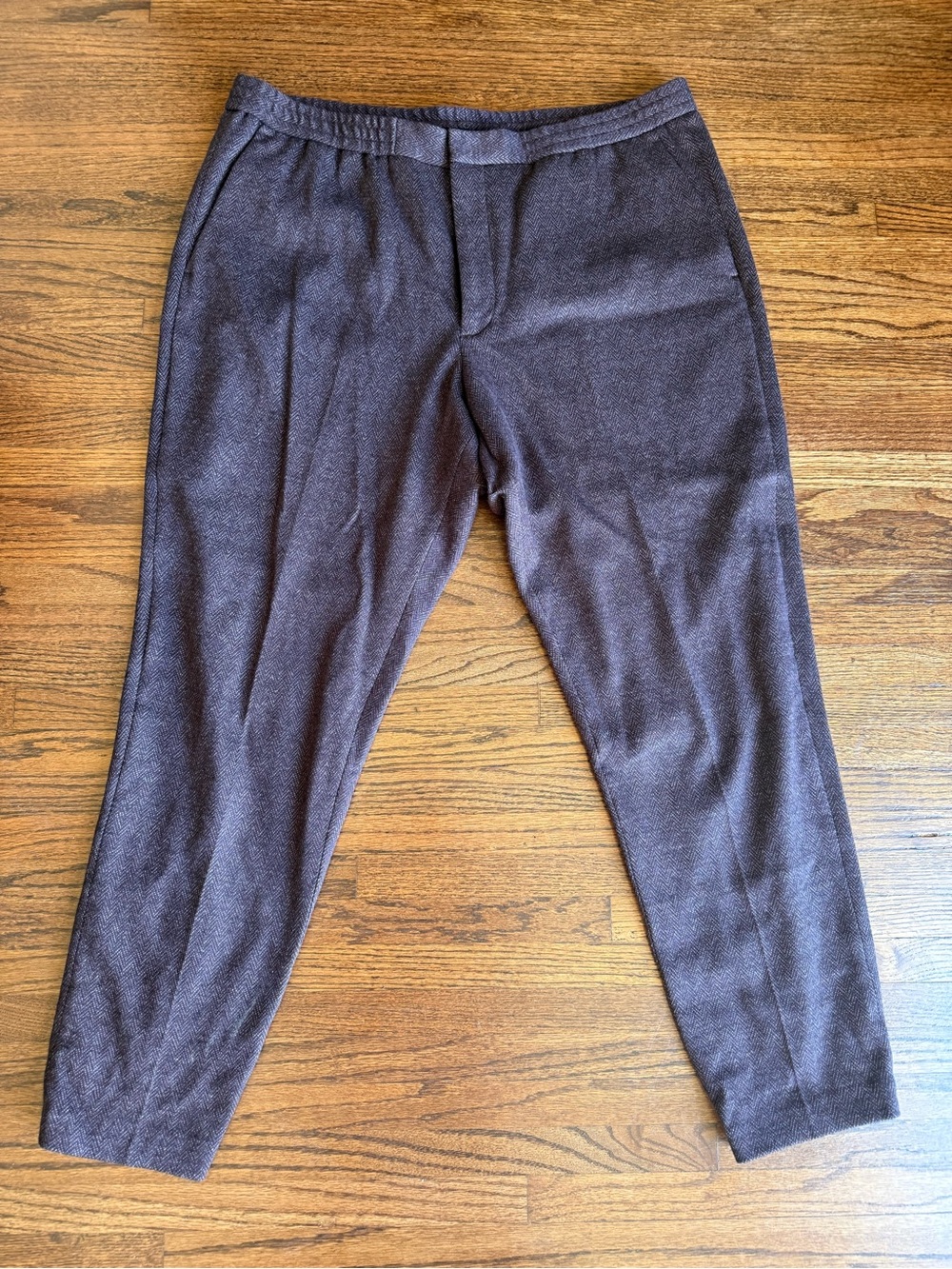Express Men's Burgundy Drawstring Stretch Joggers